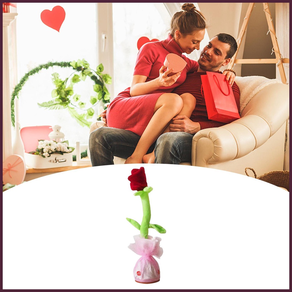 Loa Điện Tử Hình Hoa Hồng Nhồi Bông Có Nhạc Cho Xe Hơi