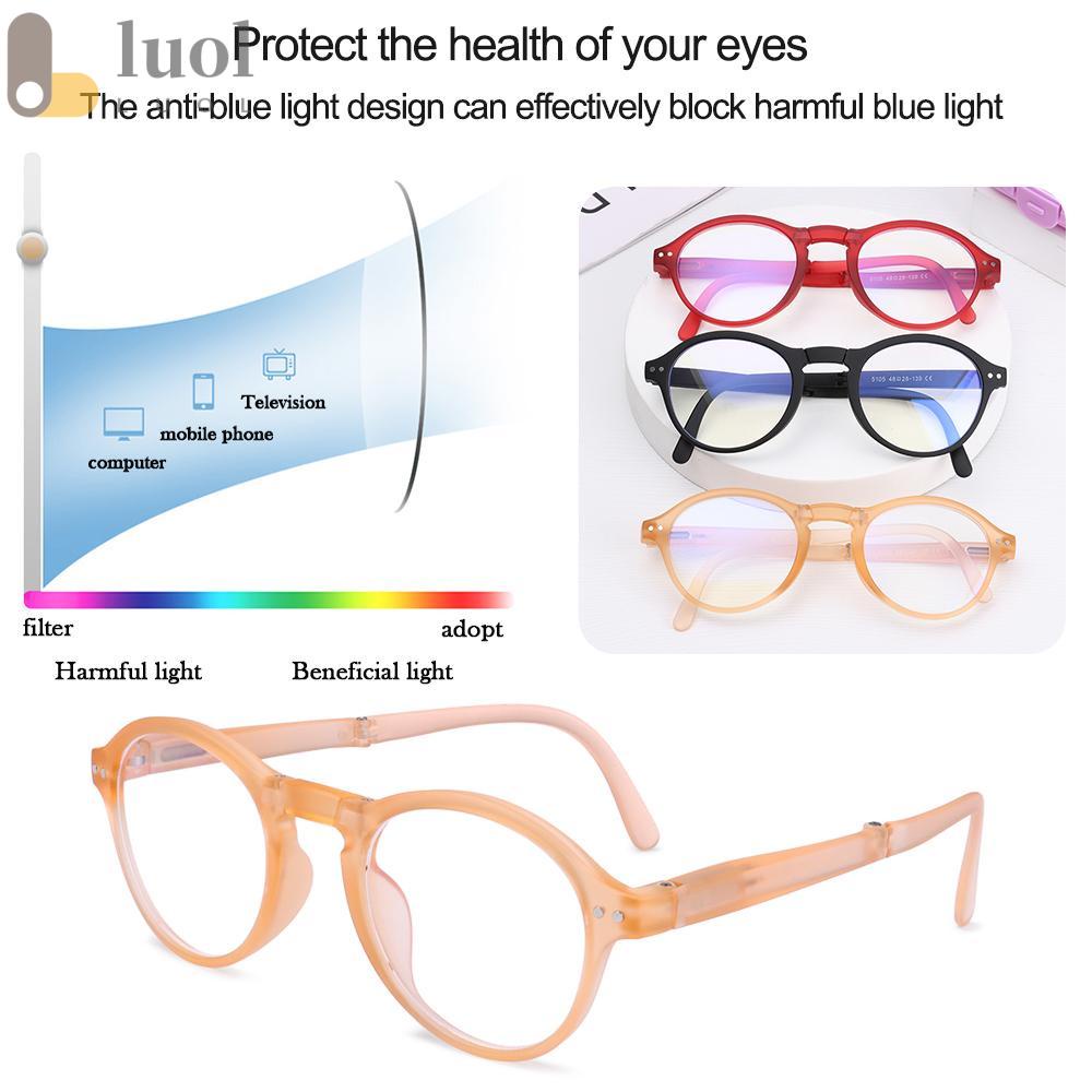 Luol Kính Râm Chống Bức Xạ Ánh Sáng Xanh Lam In Họa Tiết Cổ Điển Có Thể Gập Lại Bảo Vệ Bức Xạ Cho