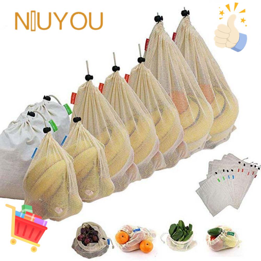 Bộ 2 Túi Lọc Đựng Trái Cây / Đồ Chơi Rút Dây Giặt Được