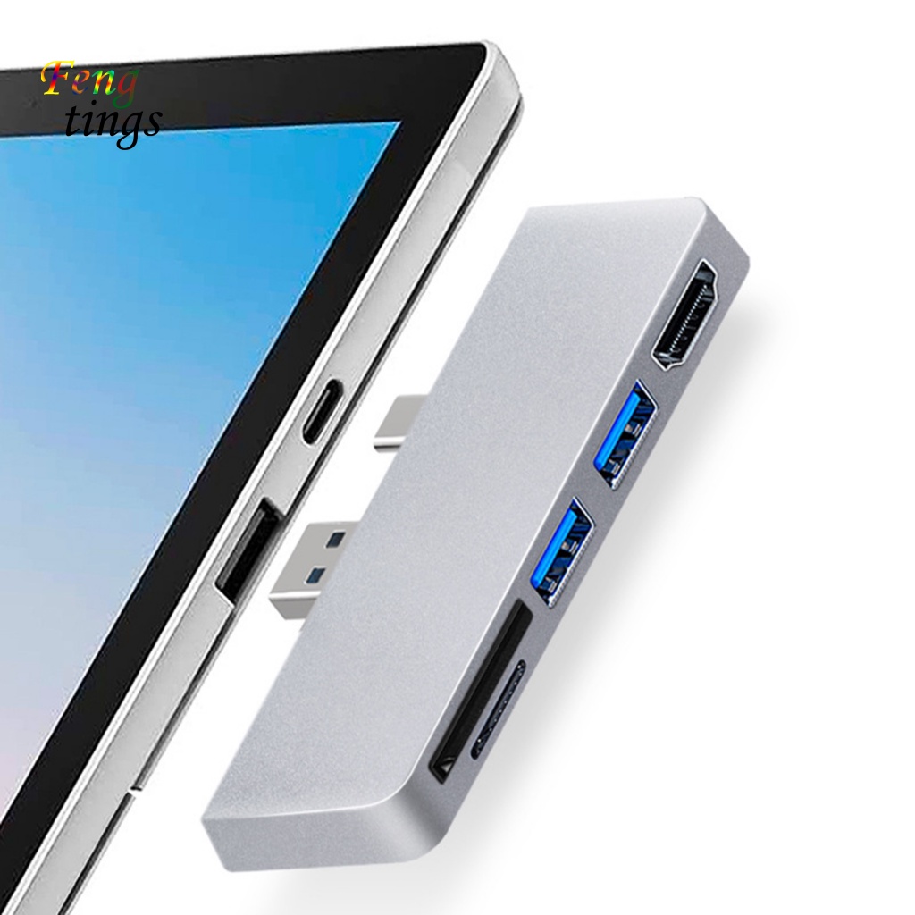 Đầu Đọc Thẻ Nhớ Đa Năng 5 Cổng USB2.0 / 3.0 Cổng HDMI TF / SD Cho Surface Pro 7