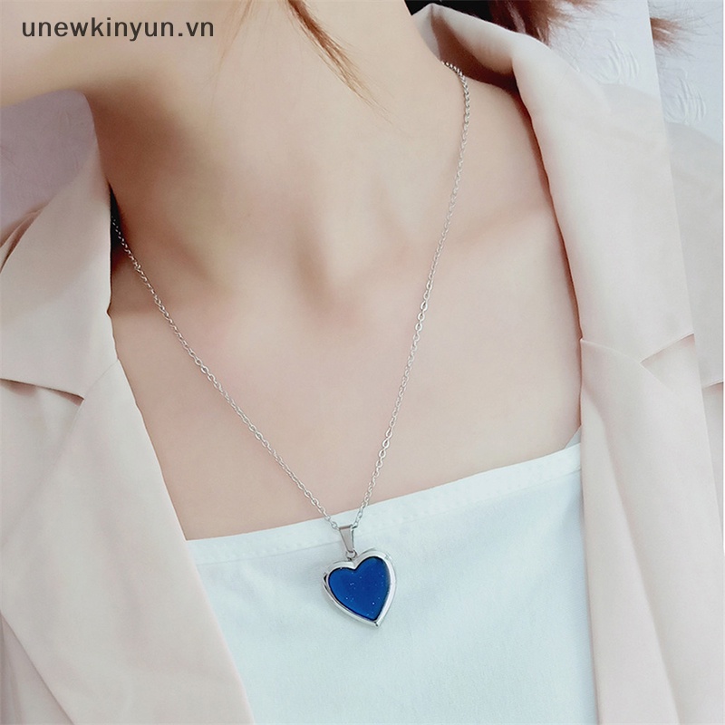 Uu Vòng cổ Biểu Tượng Cảm Xúc Hình Trái Tim Tình Yêu Điều Khiển Nhiệt Độ Thay Đổi Màu Sắc Theo Tâm Trạng Đơn