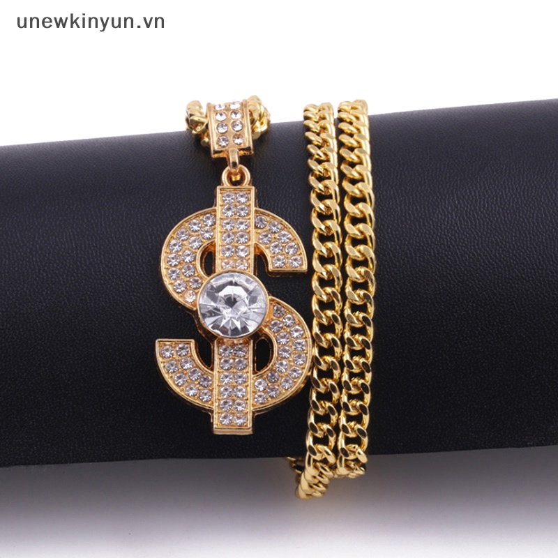 Vòng cổ Mặt Sư Tử Đính Đá Phong Cách Hip Hop