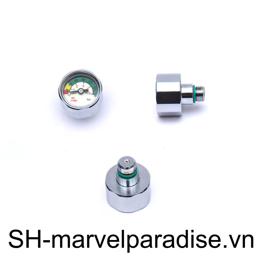 Đồng Hồ Đo Áp Suất Không Khí 350 Bar Bằng Đồng Thau Mạ Điện Chuyên Dụng Cho Bình Lặn Ngoài Trời
