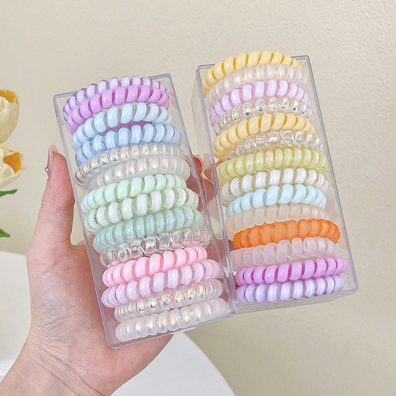 Dây Cột Tóc Lò Xo Nhiều Màu Sắc Phong Cách Hàn Quốc Cho Nữ