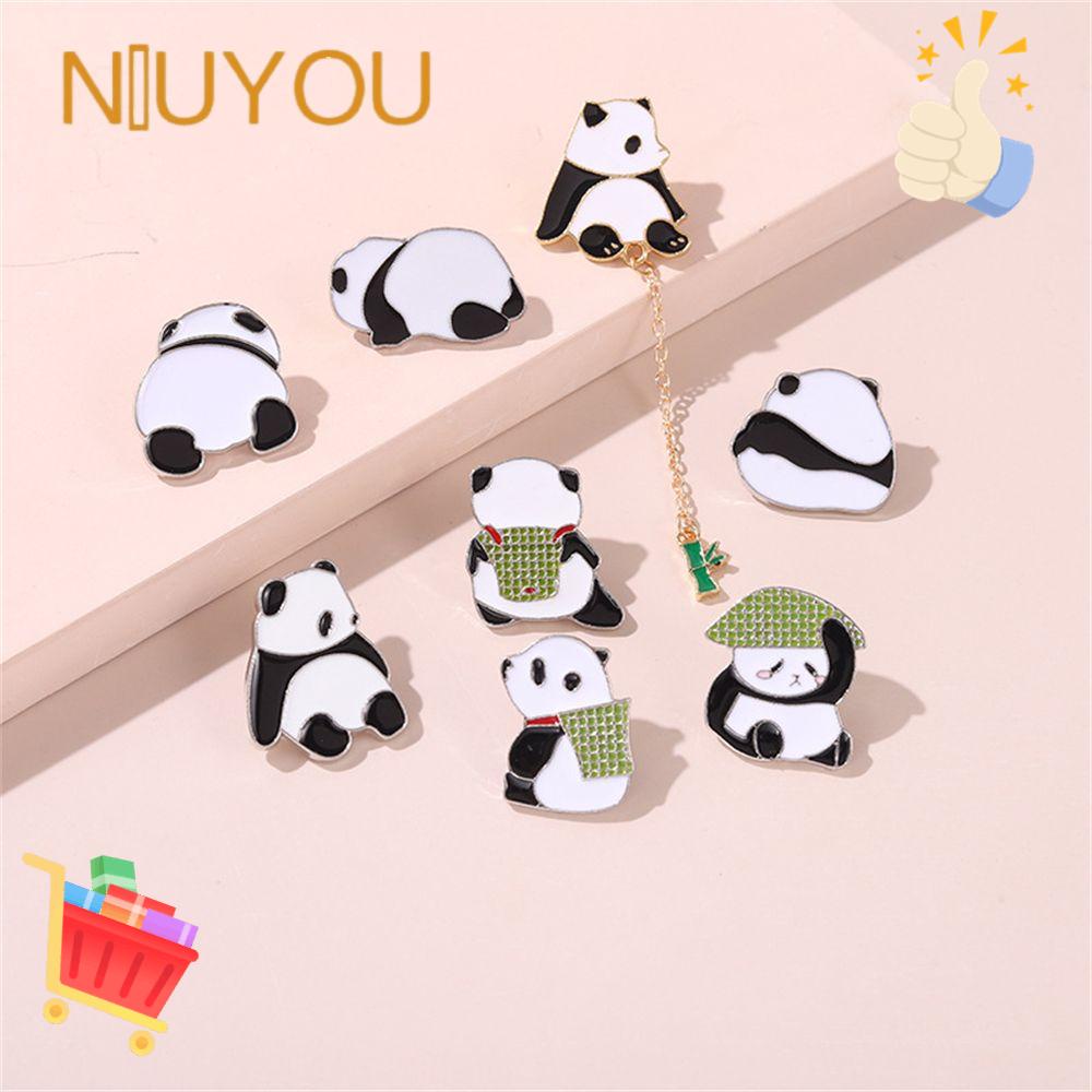 Trâm Cài Áo Hình Gấu Trúc Hoạt Hình Tráng Men