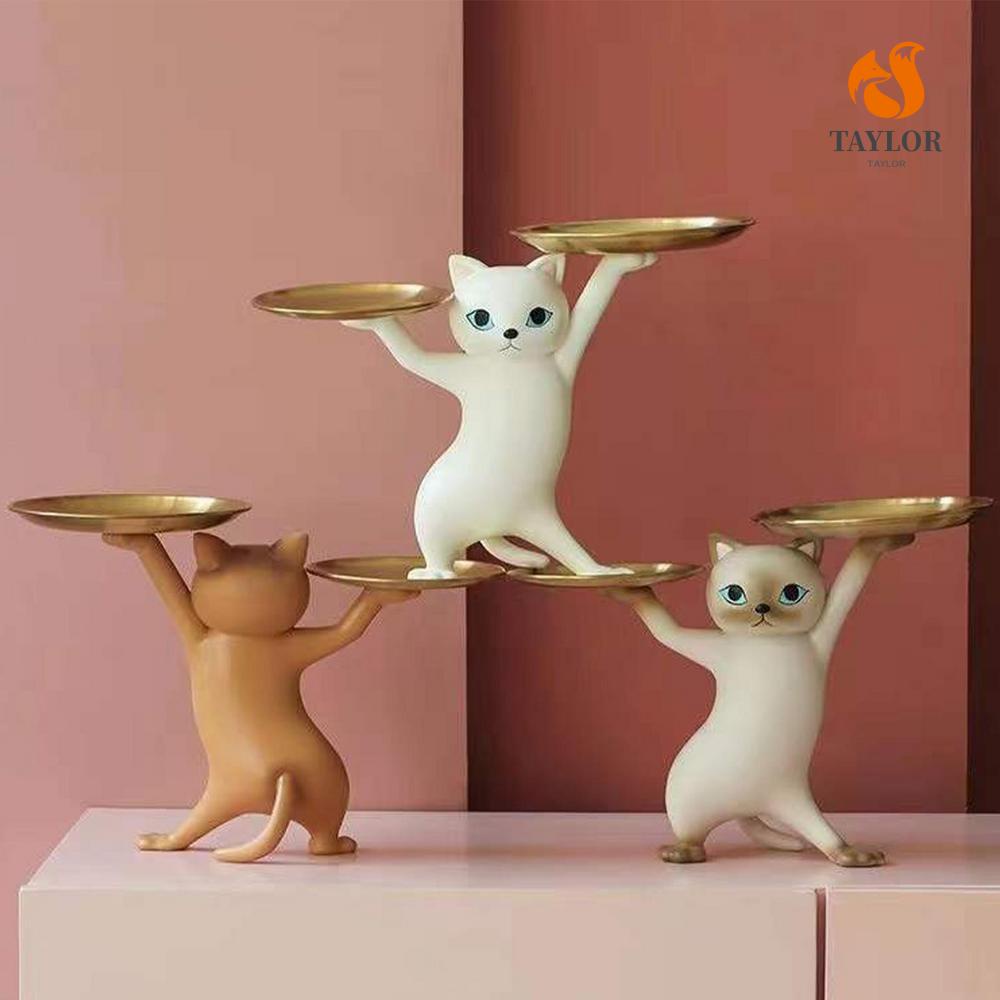 1 Dĩa Đựng Thức Ăn Vặt / Kẹo Hình Mèo Bằng Nhựa Resin 1 Cái Trang Trí Nhà Cửa / Văn Phòng