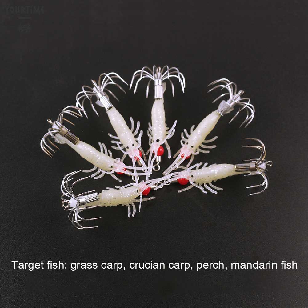 Mồi Câu Cá Giả Hình Mực Phát Sáng 4g Mềm Mại