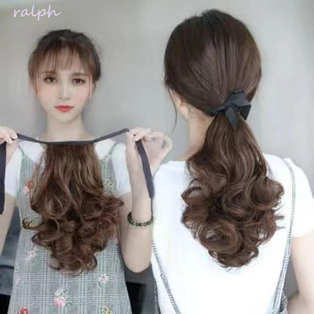 Tóc Giả Đuôi Ngựa Dài Xoăn Cách Nhiệt Phong Cách Hàn Quốc