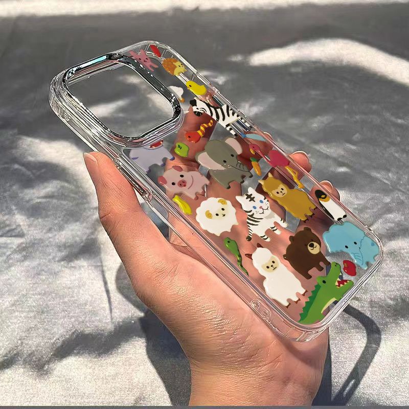 ✅Ốp Điện Thoại Dẻo Họa Tiết Hoạt Hình Động Vật Dễ Thương Chống Sốc Cho Iphone12 7max 13811 plus 14Pro