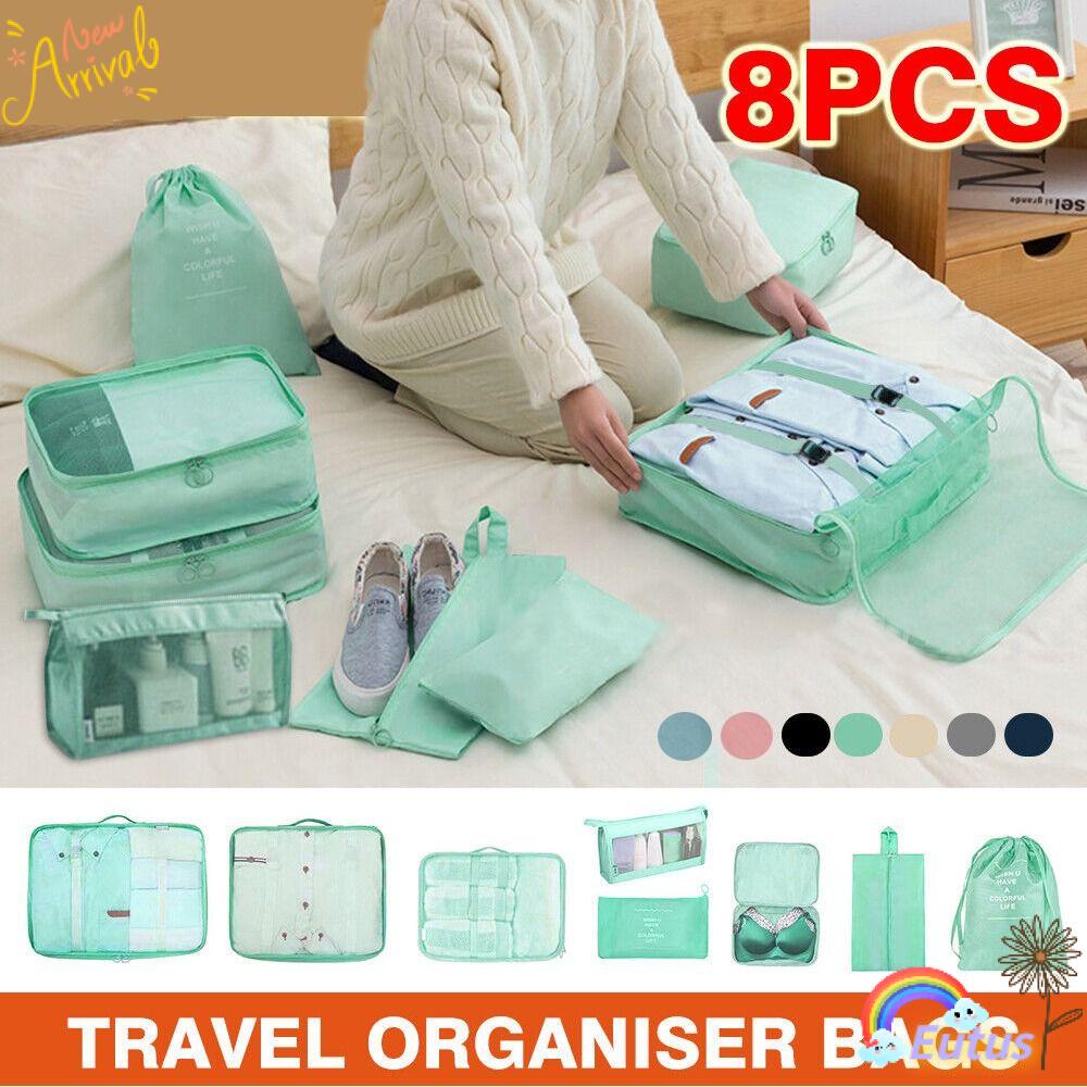 Bộ 8 Túi Đựng Giày / Mỹ Phẩm / Đồ Vệ Sinh Cá Nhân Tiện Dụng Khi Đi Du