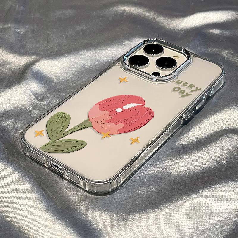 ✅Ốp Điện Thoại Mềm Chống Sốc Họa Tiết Hoa Đơn Giản Cho Iphone 13max / Star 711plus Safflower 8 14proiPhone12