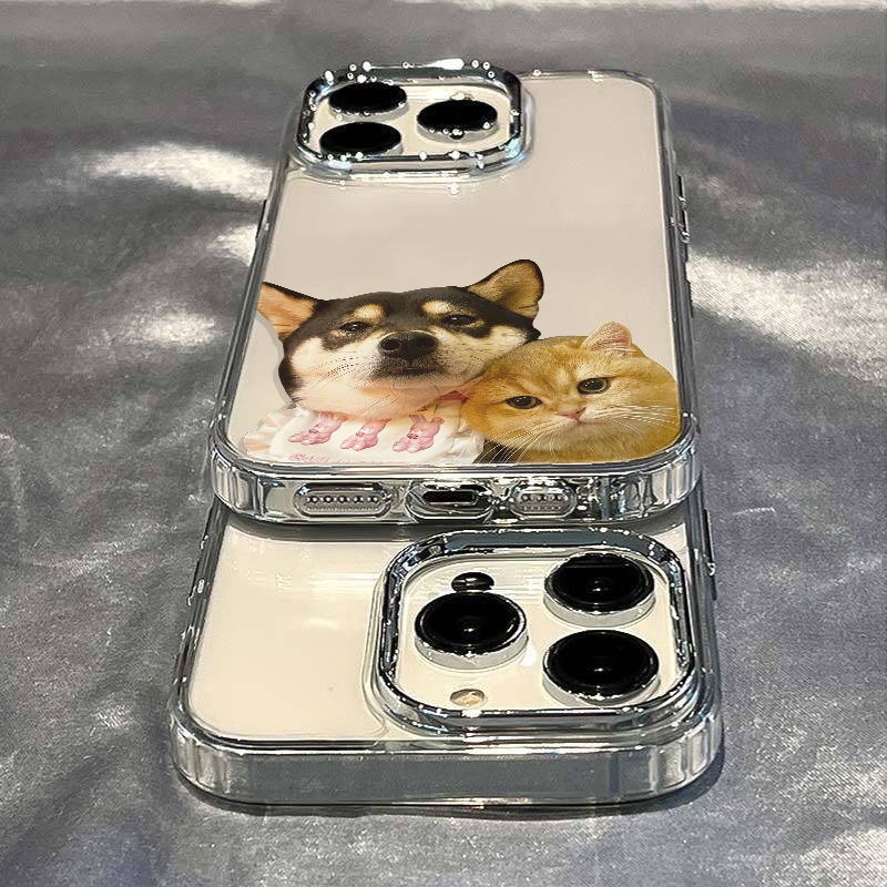 ✅Ốp Điện Thoại Mềm Chống Sốc Hình Chó Mèo Cho Iphone 11 7 13max Plus8 Iphone1214Proins Style / NRE5