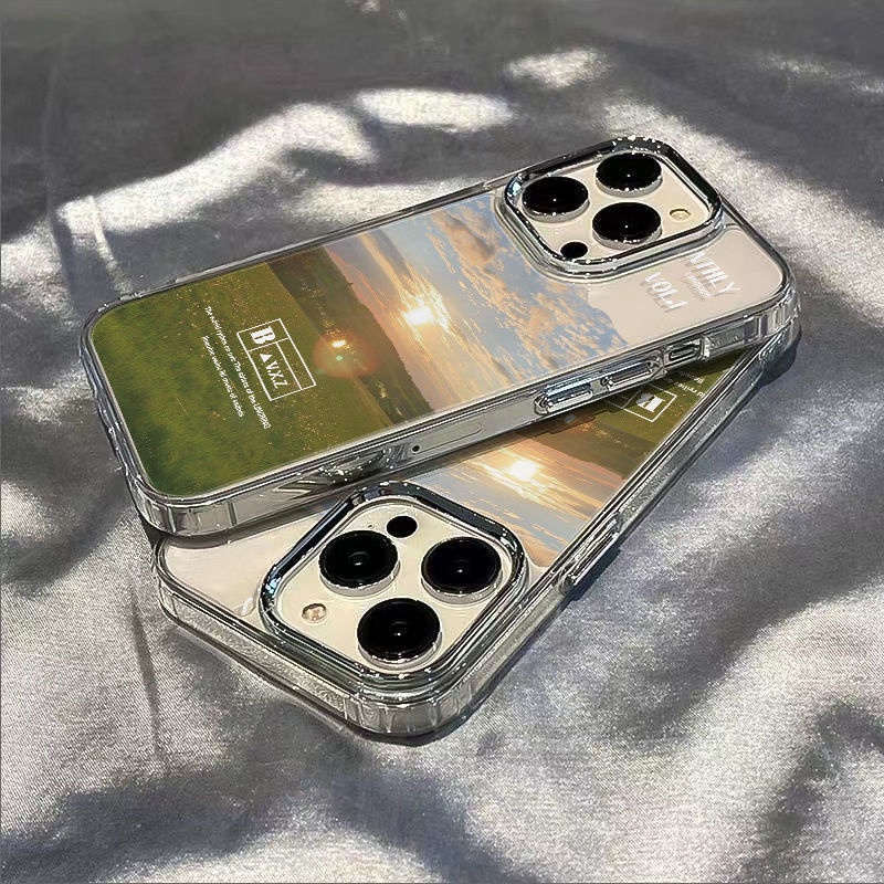 ✅Ốp Điện Thoại Mềm Chống Sốc In Họa Tiết Phong Cảnh Đơn Giản Cho Iphone 8plus 1314pro 12 max 117 O3OR