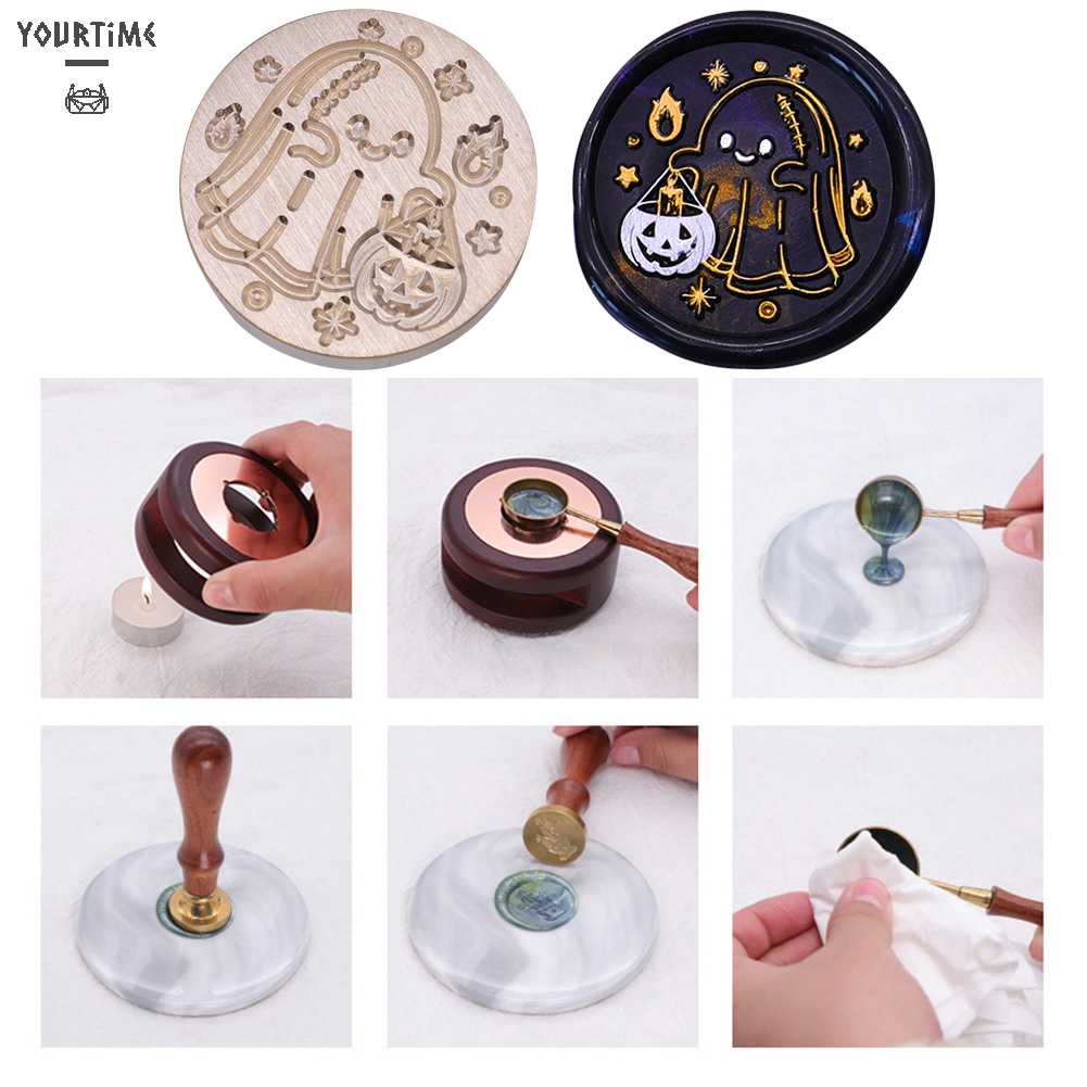 Con Dấu Trang Trí Thiệp Halloween Hình Tròn