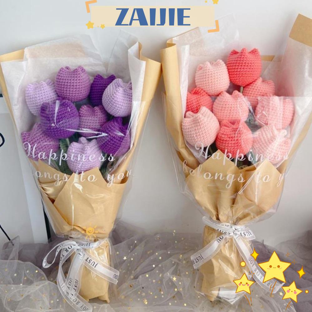 Set 24 Bó Hoa Đan Tay Thủ Công Dùng Làm Quà Tặng Cho Giáo Viên