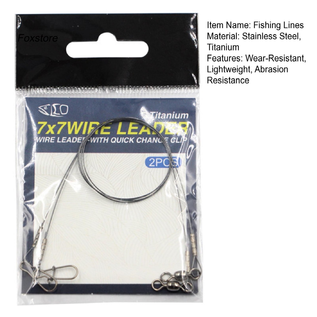 Set 2 Dây Câu Cá Bằng Thép Không Gỉ Kèm Vòng Ghim Tiện Dụng