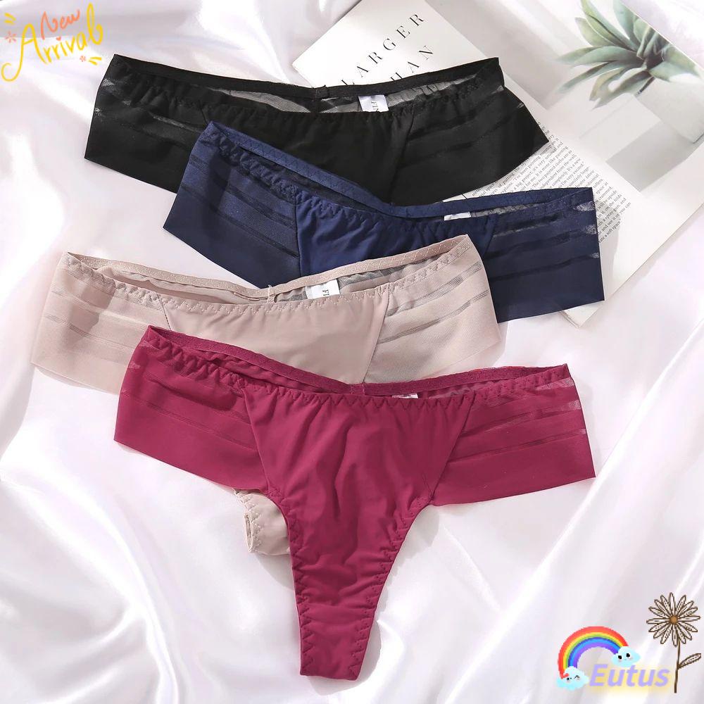 Quần Lót Lọt Khe Phối Lưới Thoáng Khí Thời Trang Cho Nữ