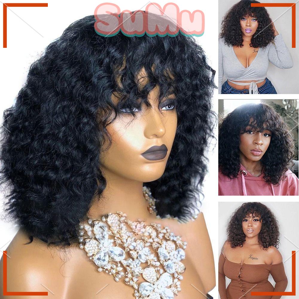 Tóc Giả Ngắn Xoăn Tự Nhiên Thời Trang