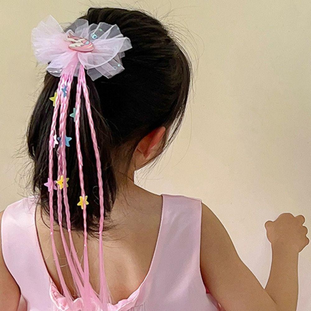 Dây Buộc Tóc Giả Thắt Bím Đuôi Ngựa Tự Nhiên Dễ Thương Dành Cho Nữ