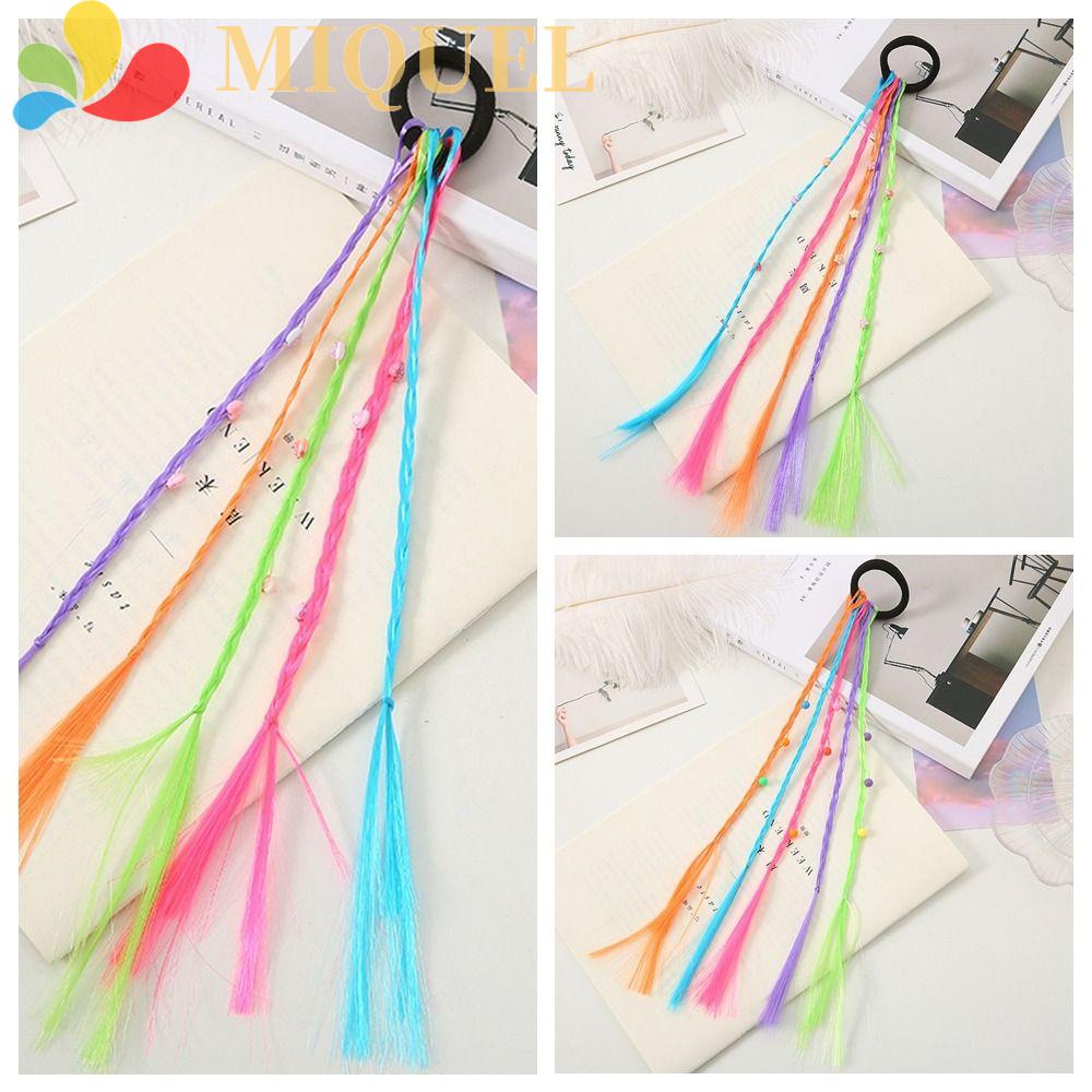 Tóc Giả Thắt Bím Bằng Sợi Tổng Hợp Co Giãn Dành Cho Bé Gái