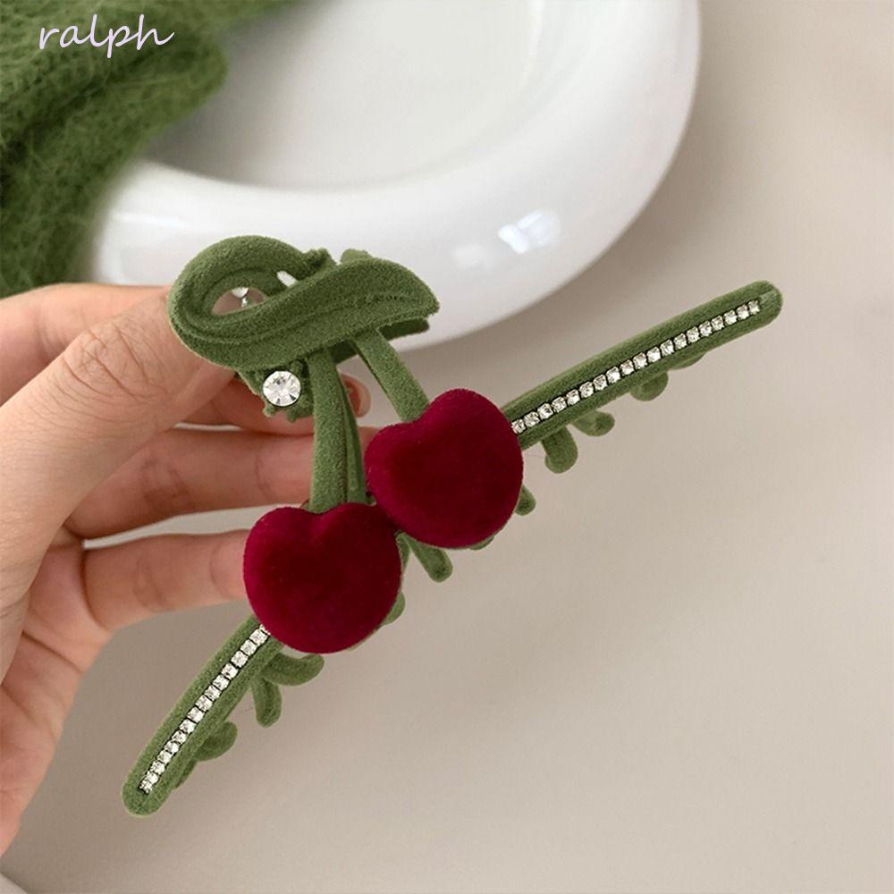 Kẹp Tóc Hình Trái Cherry Phong Cách Retro Mừng Năm Mới|Dây Buộc Tóc Xinh Xắn Dành Cho Nữ
