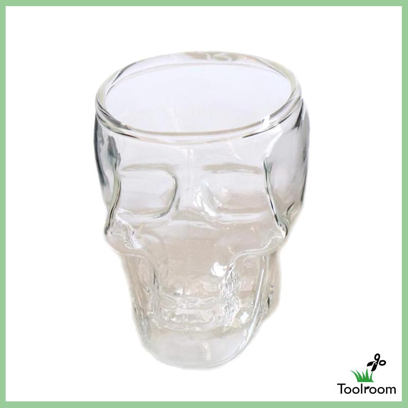 Bình Thủy Tinh 75ml Họa Tiết Đầu Lâu Độc Đáo Dùng Trang Trí