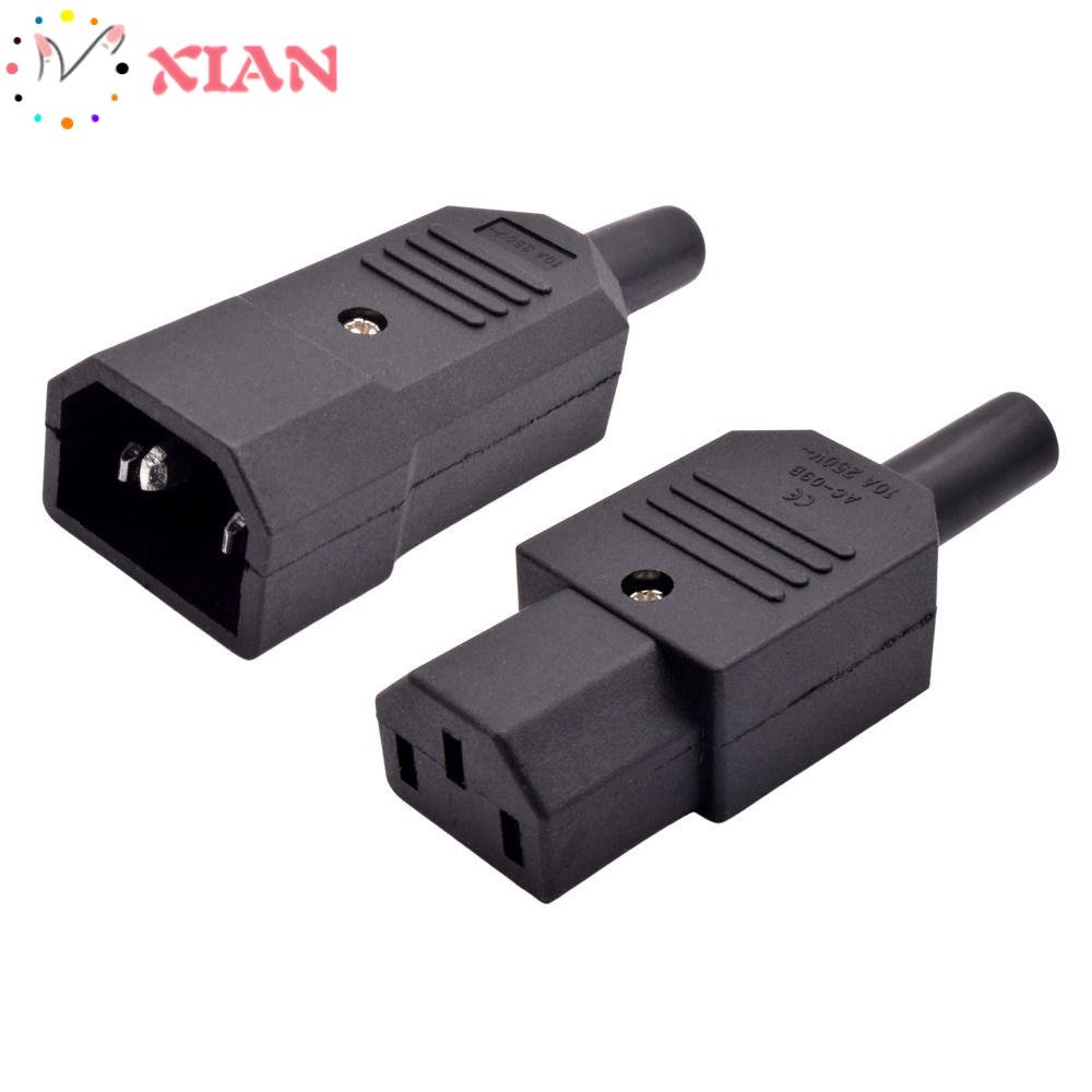 Set 3 Đầu Nối Phích Cắm AC C13 C14 3 Chấu Chuyên Dụng Chất Lượng Cao