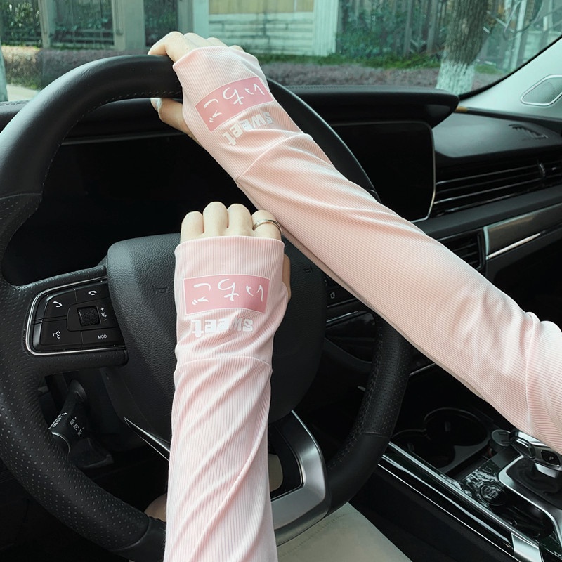Kem chống nắng Ice Sleeves Ice Silk Sleeves Cool Sleeves  Bảo vệ Uv chống nắng lái xe lỏng lẻo  Tay áo bảo vệ cánh tay