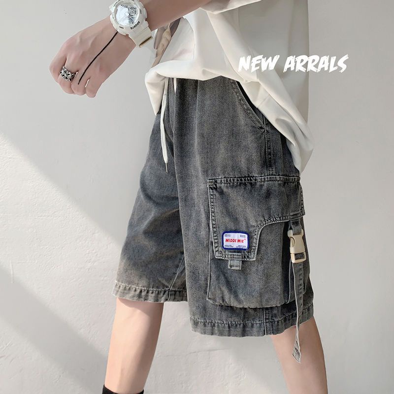 Quần Short Jean Ống Rộng Thời Trang Mùa Hè Dành Cho Nam
