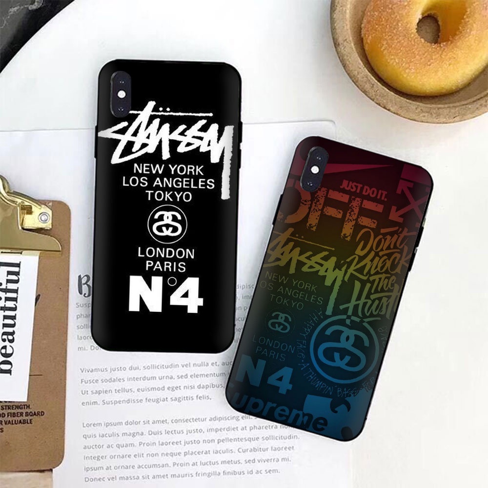 Ốp Điện Thoại Silicon Mềm Hình Stussy 4D Cho iPhone XR 12 Mini 12Pro 12 Pro Max