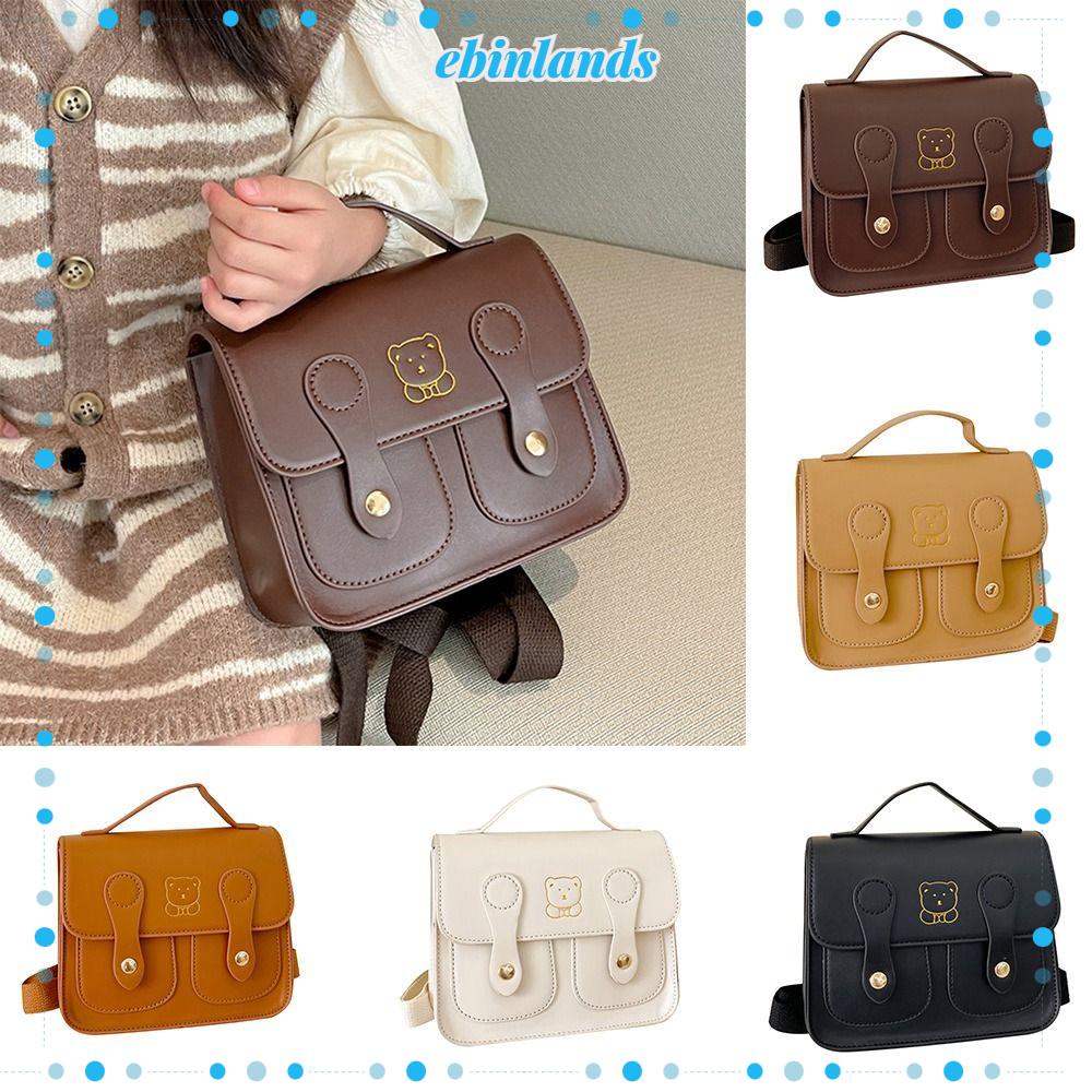 Ba Lô Da PU Hình Gấu Hoạt Hình Đáng Yêu Cho Bé