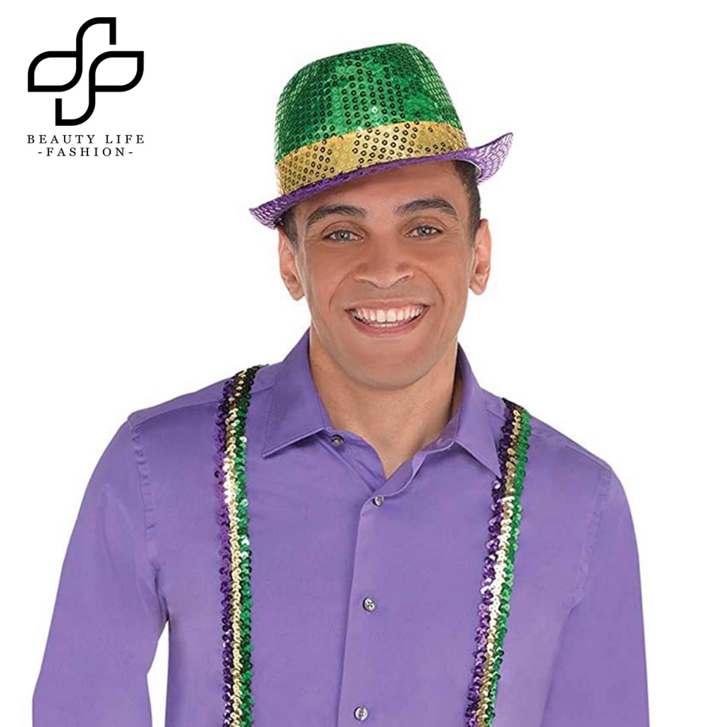 Bộ 3 Nón Vành Ngắn Đính Kim Sa Lấp Lánh Nhiều Màu Sắc