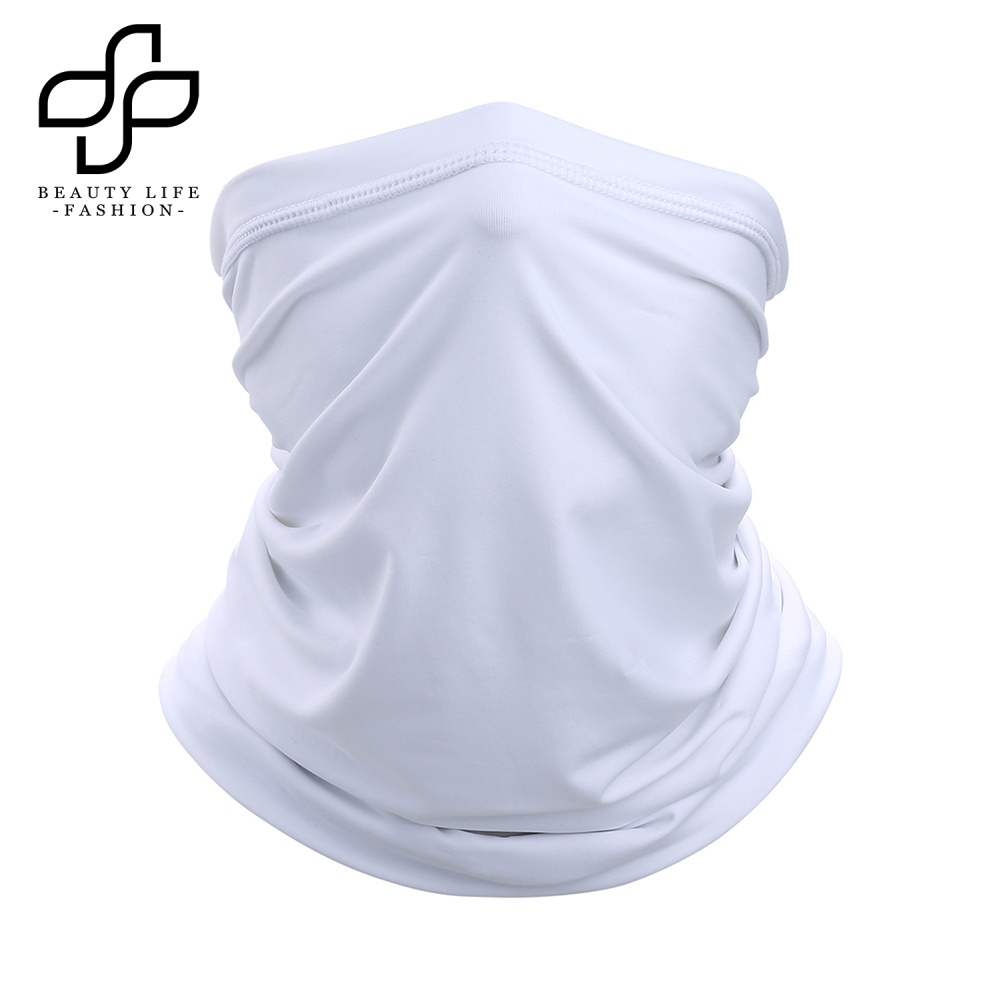 Khăn Choàng Cổ Kiêm Khẩu Trang Chống Nắng Màu Trơn Thời Trang Unisex