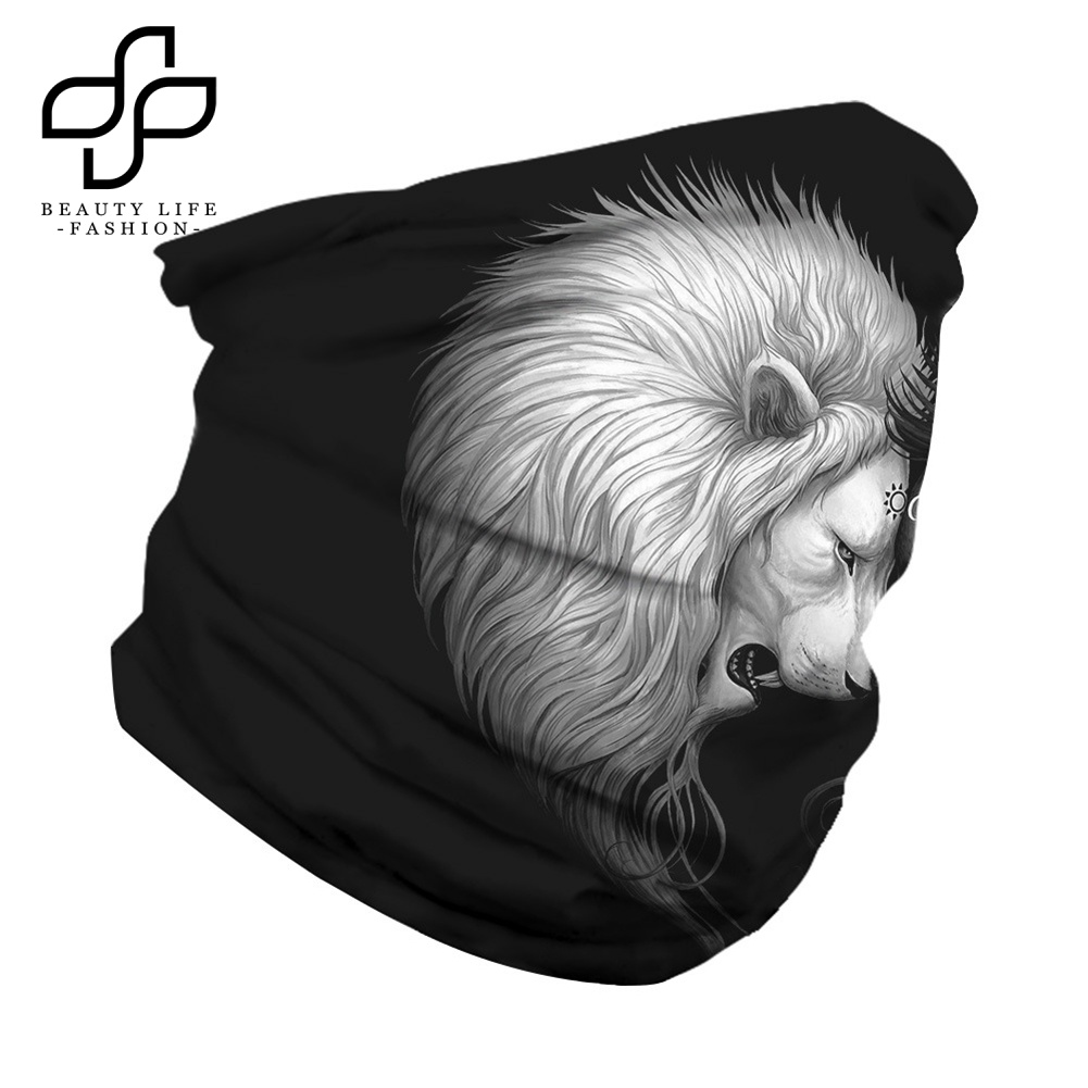 Băng Đô Bandana Họa Tiết Da Báo Chống Bụi Chống Tia UV Thoáng Khí