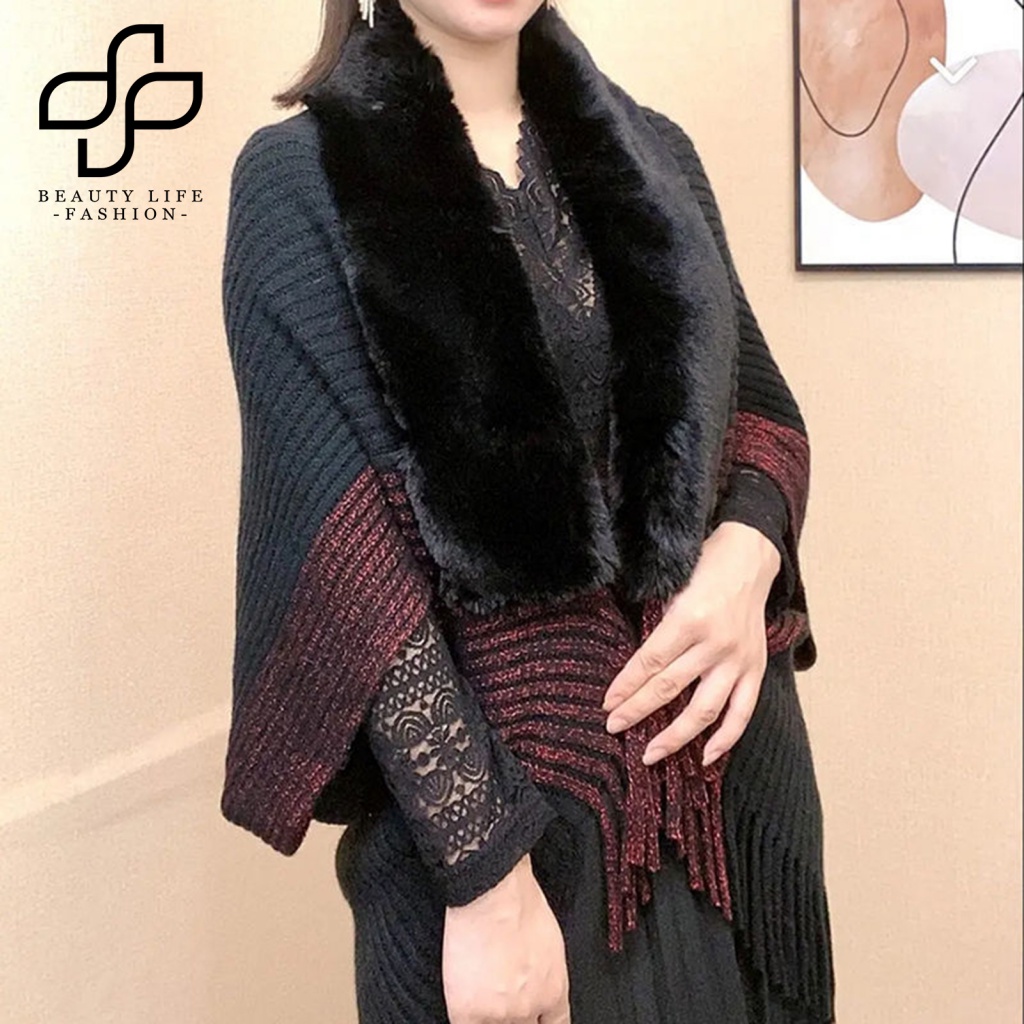 Áo Khoác Cardigan Dệt Kim Tay Cánh Dơi Ngắn Dáng Rộng Chống Lạnh Thời Trang Thu Đông Cho Nữ