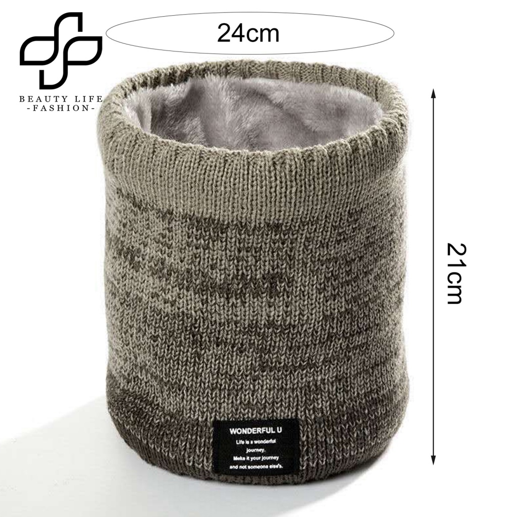 Khăn Choàng Cổ Dệt Kim Giữ Ấm Chống Dầu Màu Sắc Tương Phản Thời Trang Mùa Đông Cho Nam Và Nữ