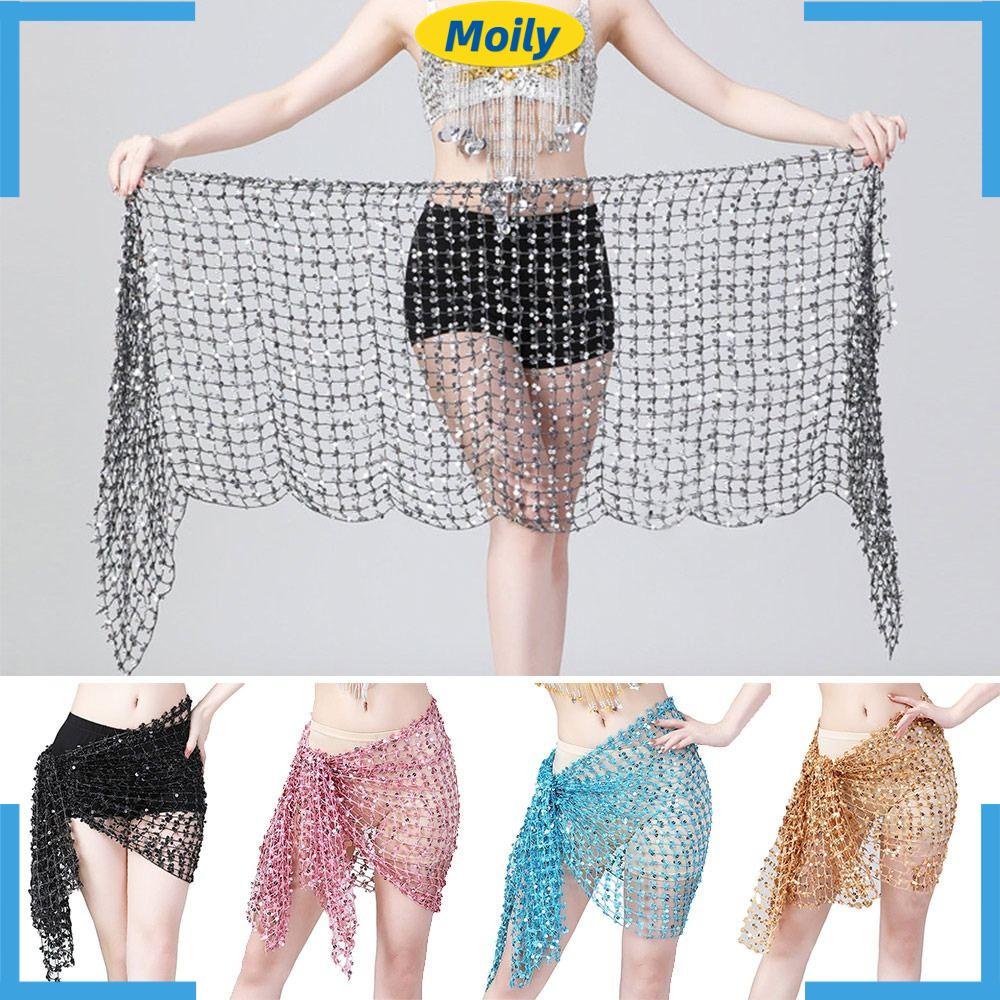 Chân Váy Múa Bụng Đính Kim Sa Phối Tua Rua Kiểu Thái Lan / Ấn Độ / Ả Rập Dễ Thương