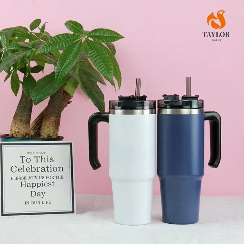 Bình Giữ Nhiệt TAYLOR1 1200ml 2023 Có Tay Cầm Và Ống Hút Tiện Dụng Mang Theo Du Lịch