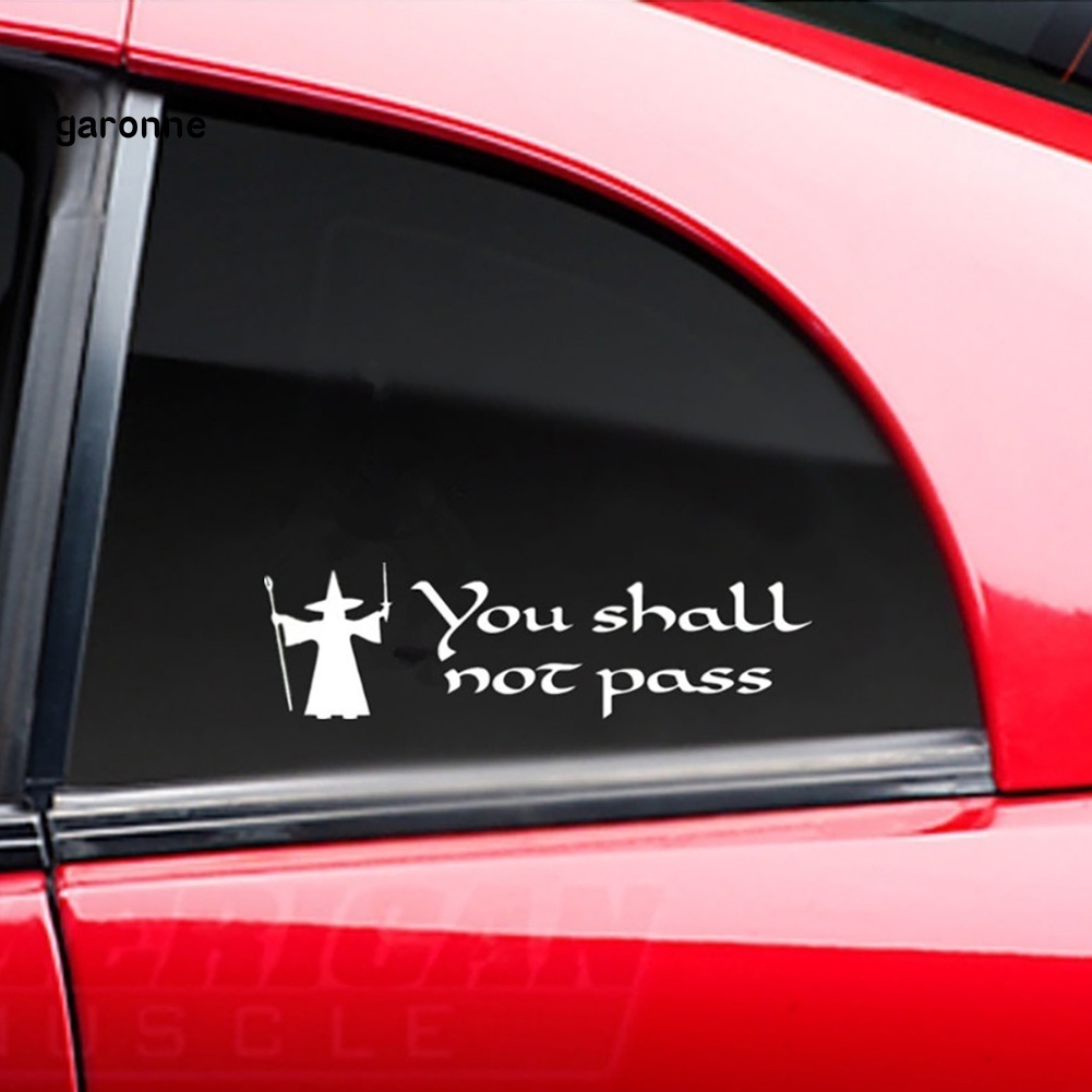 Đề Can Dán Trang Trí Xe Hơi In Chữ You Shall Not Pass Vui Nhộn