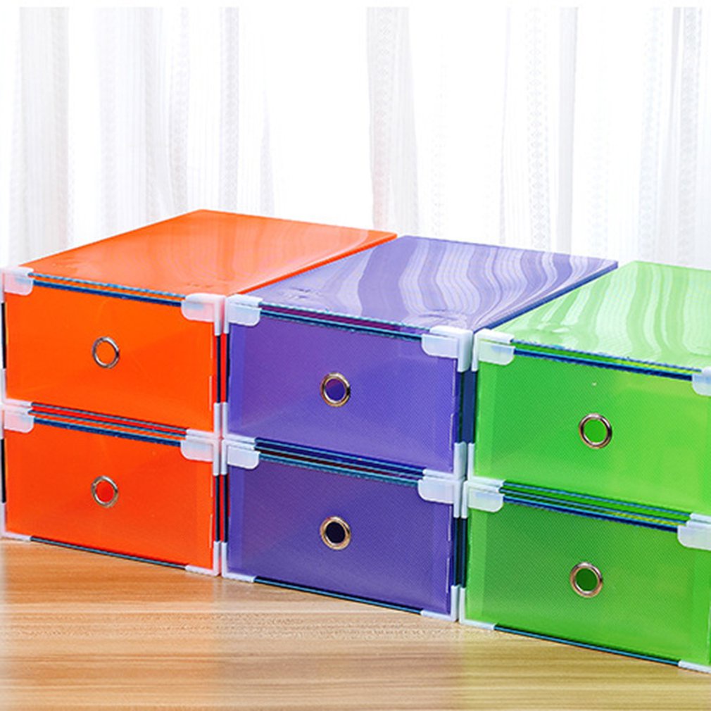 =Christmas=Daily Dustproof Shoe Box Transparent Simple Drawer Type Thick Clamshell