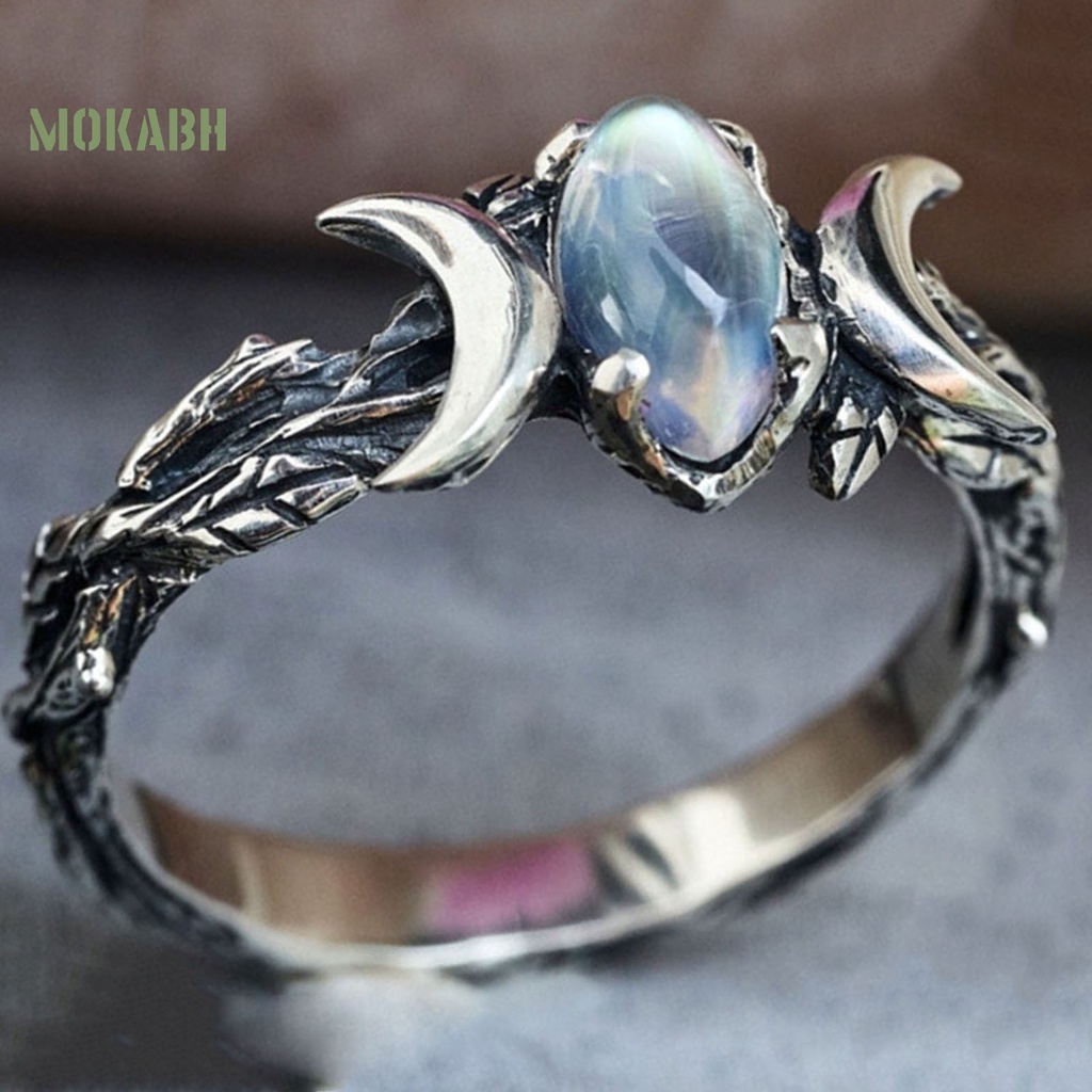 [Mok Abh] Nhẫn Đính Đá Theo Phong Cách Bohemia Cổ Điển