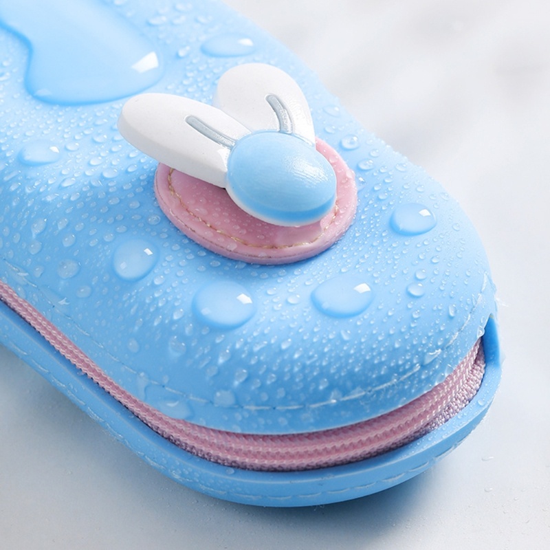 Hộp Đựng Bút Bằng Silicone Chống Nước Có Khóa Kéo Cho Trẻ Em