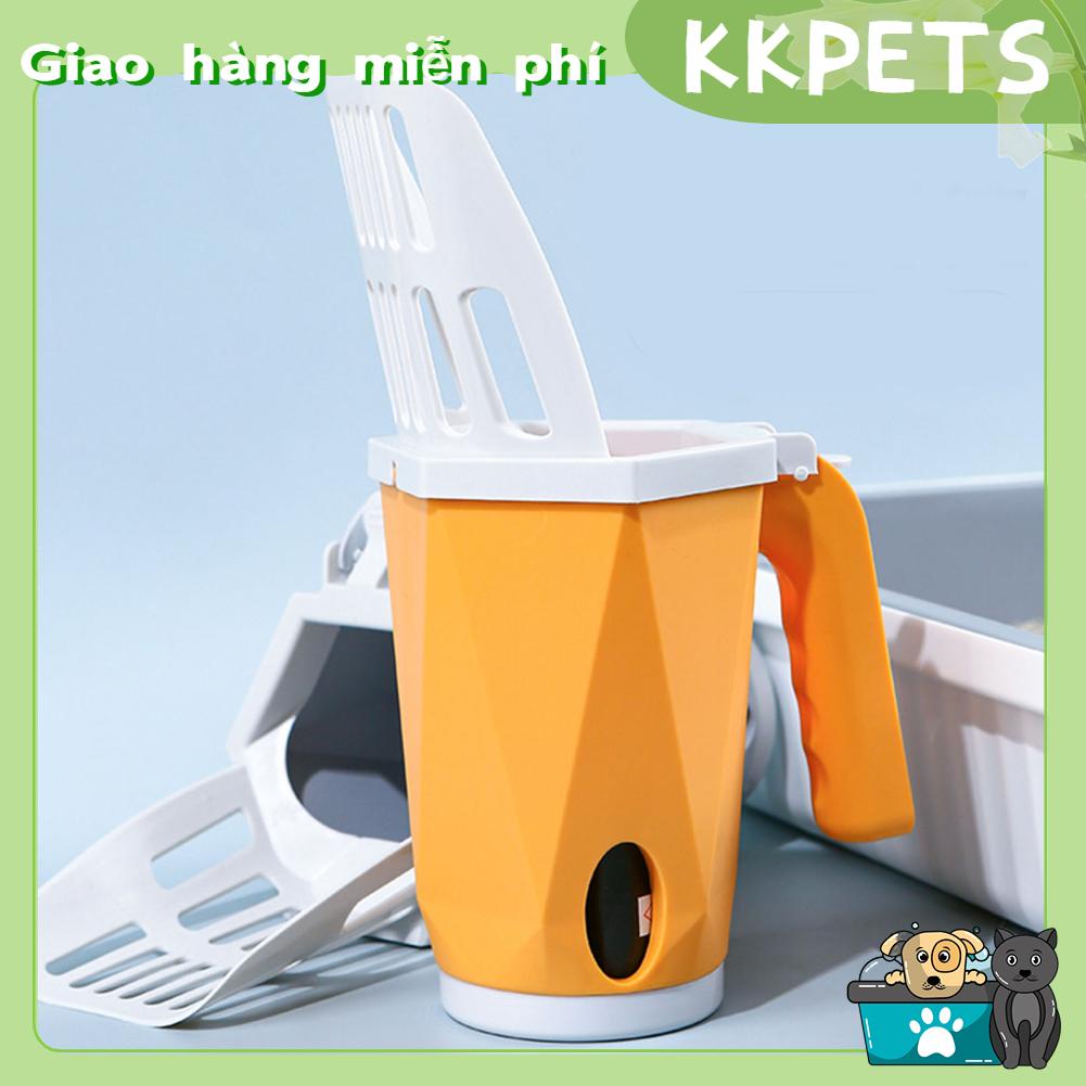 KKPETS Xẻng Có Thể Tháo Rời Di Động Công Suất Lớn Tích Hợp Với Hộp Cho Mèo Con