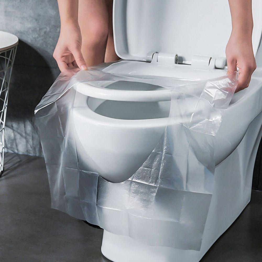 Vỏ Bọc Bệ Ngồi Toilet Bằng Nhựa Cách Ly Kháng Khuẩn Dùng Một Lần