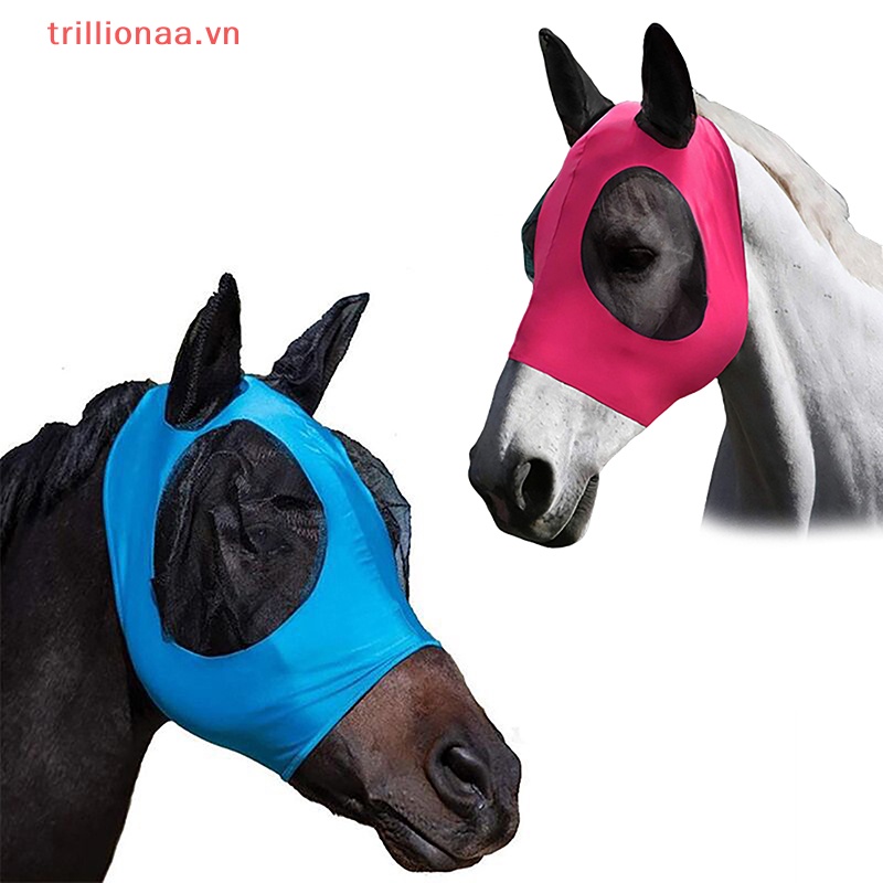 Mặt Nạ Ngựa Trillionaa Lưới Thoáng Khí Bảo Vệ Tai Khi Cưỡi Ngựa Equestrian