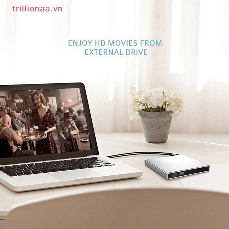 Ổ Đĩa DVD Ngoài Tiếng Ồn Nhỏ Chuyên Nghiệp Có Cổng USB 2.0 DVD / VCD / CD-RW