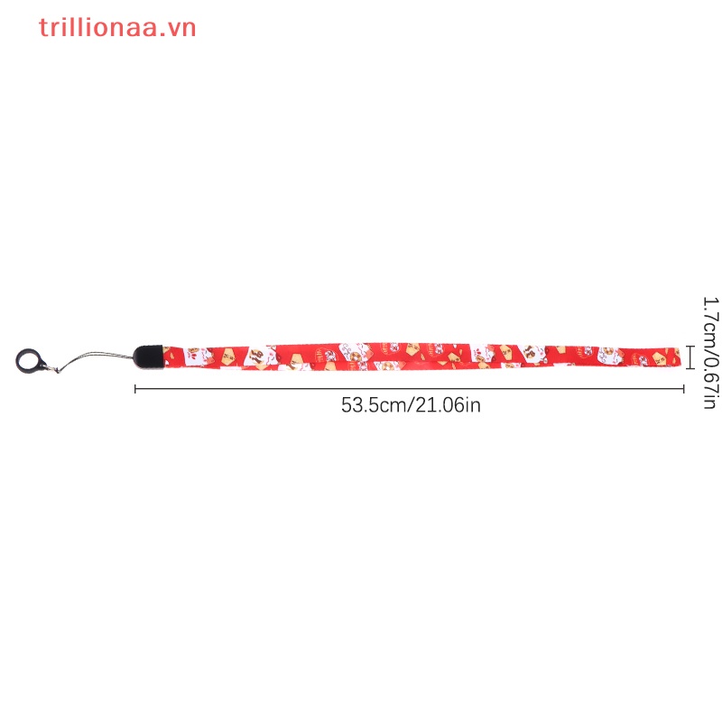 Dây Đeo Cổ Bằng Silicon Polyester Chống Thất Lạc Hình Mèo May Mắn