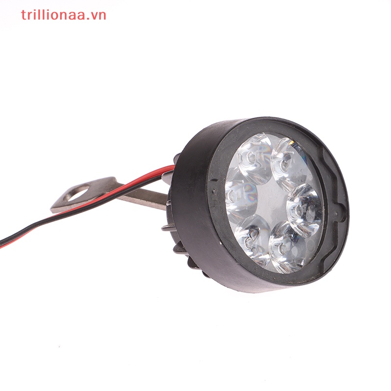 Đèn Pha 6 Led 12V Ánh Sáng Trắng Hình Oval Cho Xe Mô Tô