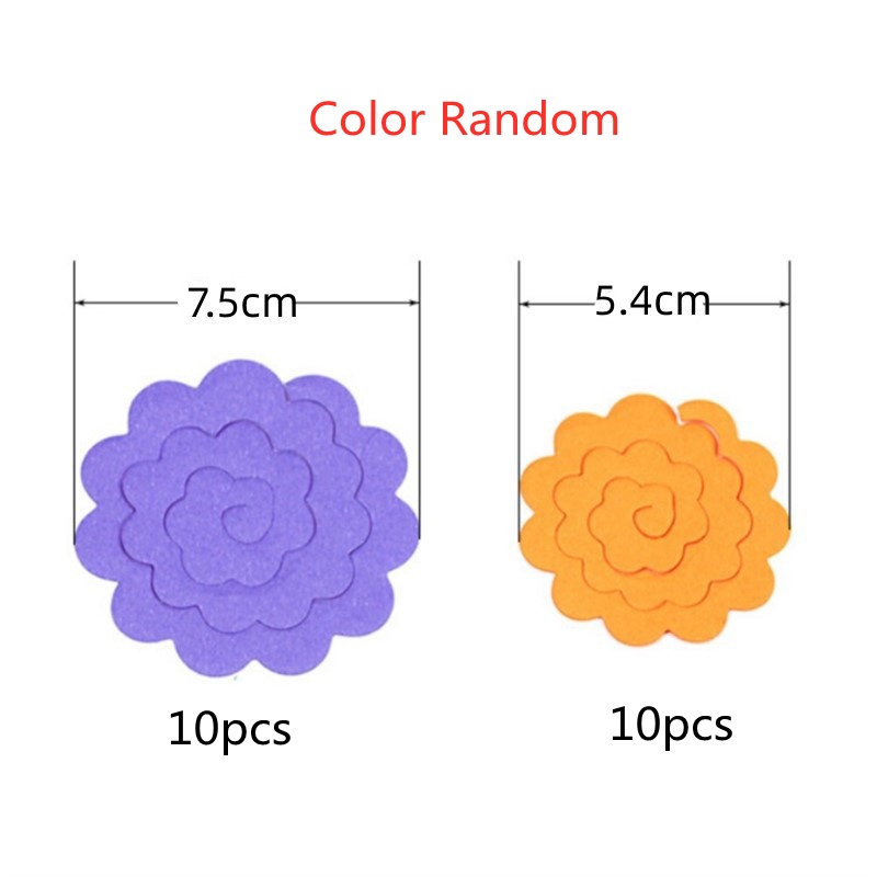 Set 20 Kẹp Giấy Hình Hoa Hồng Nhiều Màu Sắc