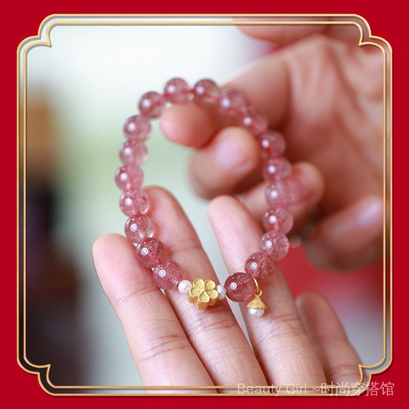 {Hàng Mới Về!} Hàng Mới Về!} Túi Xách Thời Trang Mùa HèVòng Tay Chuỗi Hạt Pha Lê Họa Tiết Dâu Tây Đơn Giản Thời Trang Cho